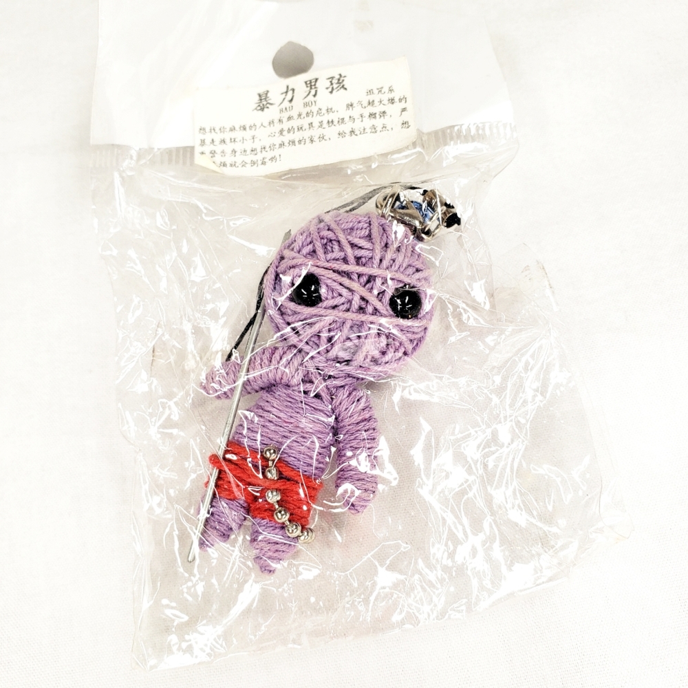 NEW Bad Boy 'Voodoo' Purple Red String Doll